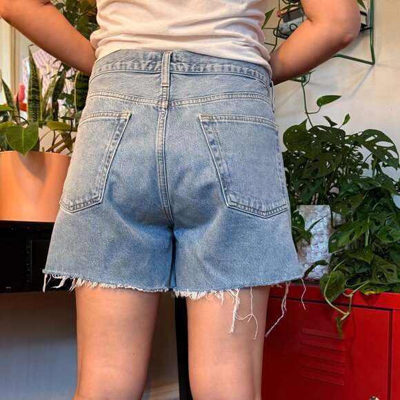 AGOLDE Mid-rise denim shorts - Picture 2 of 2